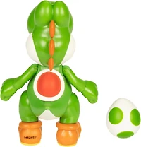 Jakks Pacific Super Mario Green Yoshi 4-in Action Figure with Egg