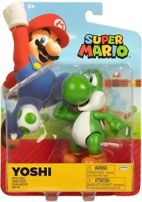 Jakks Pacific Super Mario Green Yoshi 4-in Action Figure with Egg