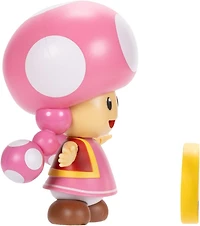 Jakks Pacific Super Mario Toadette 4-in Action Figure with Coin