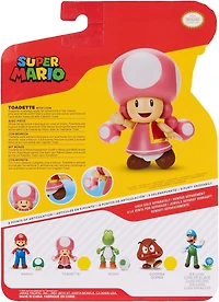 Jakks Pacific Super Mario Toadette 4-in Action Figure with Coin