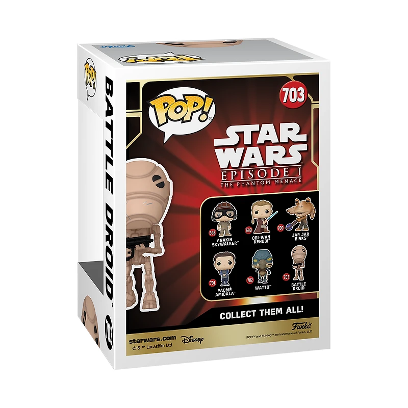 Funko POP! Star Wars: The Phantom Menace 25th Anniversary Battle Droid 3.95-in Vinyl Figure
