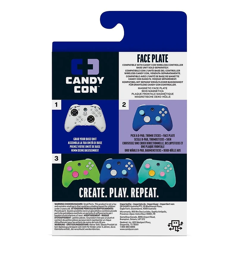Candy Con Face Plate GameStop Exclusive Cobalt Blue