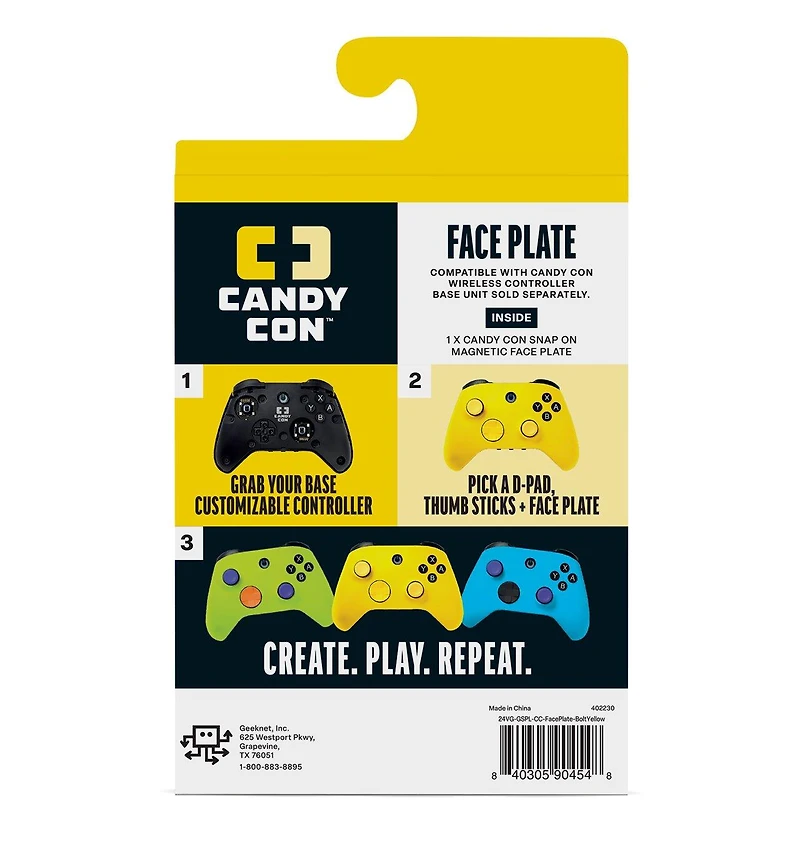 Candy Con Face Plate GameStop Exclusive Bolt Yellow