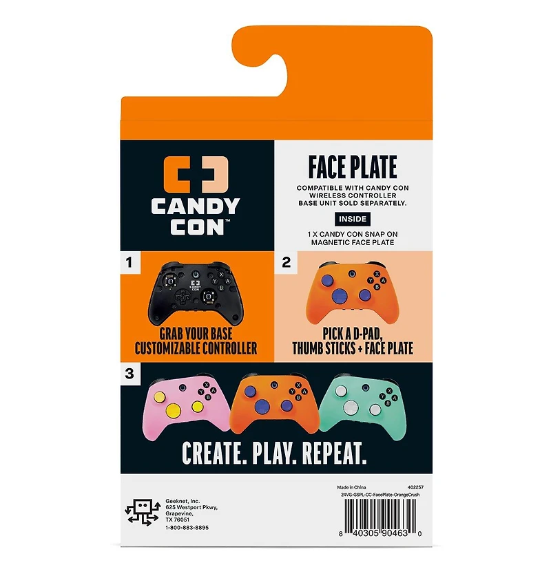 Candy Con Face Plate GameStop Exclusive Orange Crush