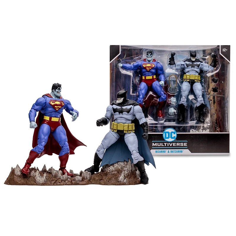 McFarlane Toys DC Multiverse Bizarro and Batzarro 7-in Action Figure Set 2-Pack
