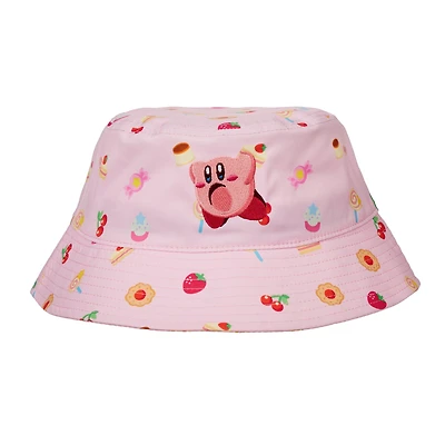 Kirby All-Over Printed Sweets Embroidered Bucket Hat