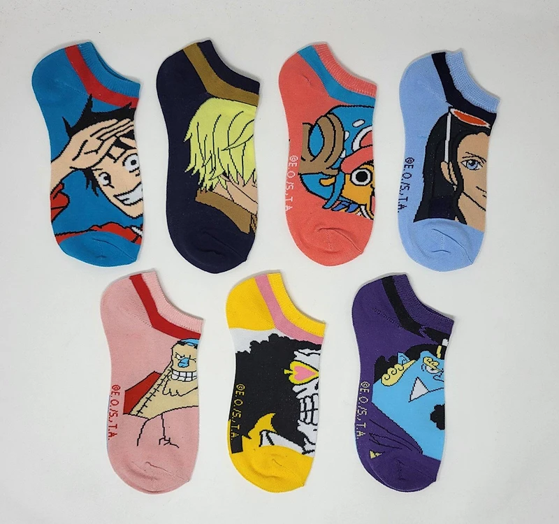 One Piece Straw Hat Crew Ankle Socks 7 Pack Gamestop Exclusive