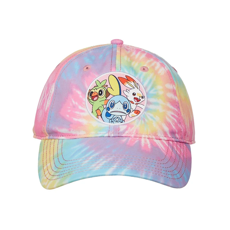 Pokemon Galar Starters Tie Dye Sublimated Cotton Twill Baseball Hat
