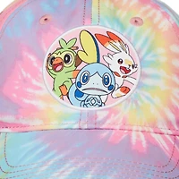 Pokemon Galar Starters Tie Dye Sublimated Cotton Twill Baseball Hat