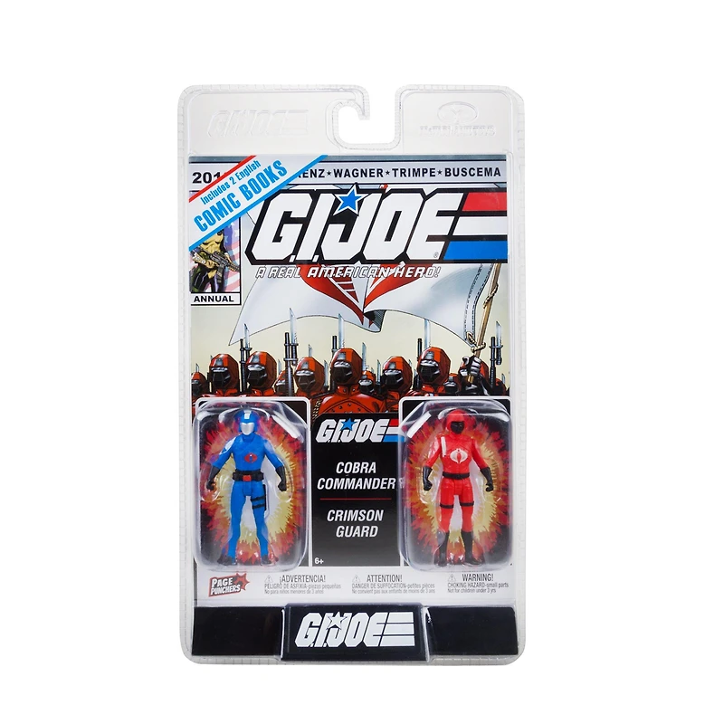 McFarlane Toys G.I. Joe Cobra Commander and The Crimson Guard 3-in Figure Set with 2 Comics
