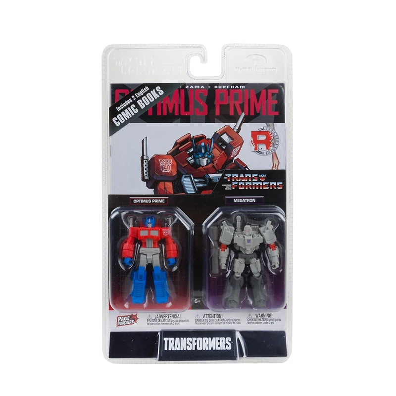 McFarlane Toys Transformers Optimus Prime and Megatron 3-in Figure Set with 2 Comics
