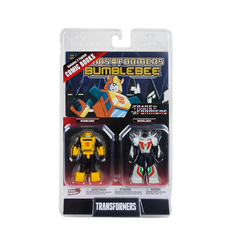 McFarlane Toys Transformers Bumblebee and Wheeljack 3-in Figure Set with 2 Comics
