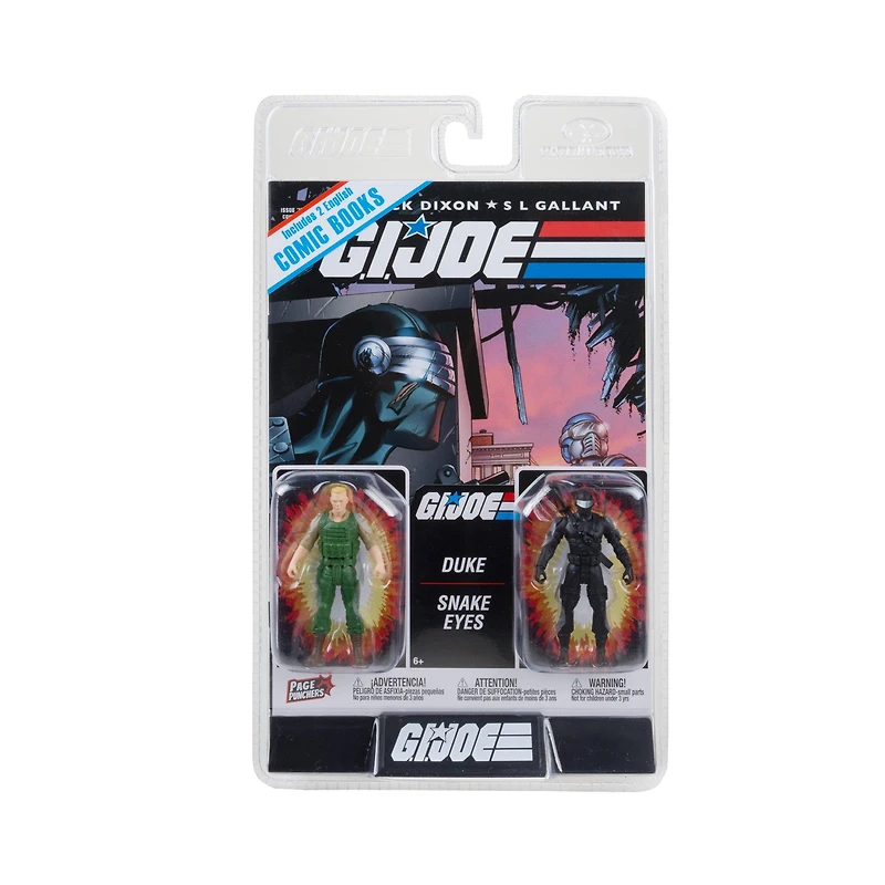 McFarlane Toys G.I. Joe Duke and Snake Eyes 3-in Figure Set with 2 Comics