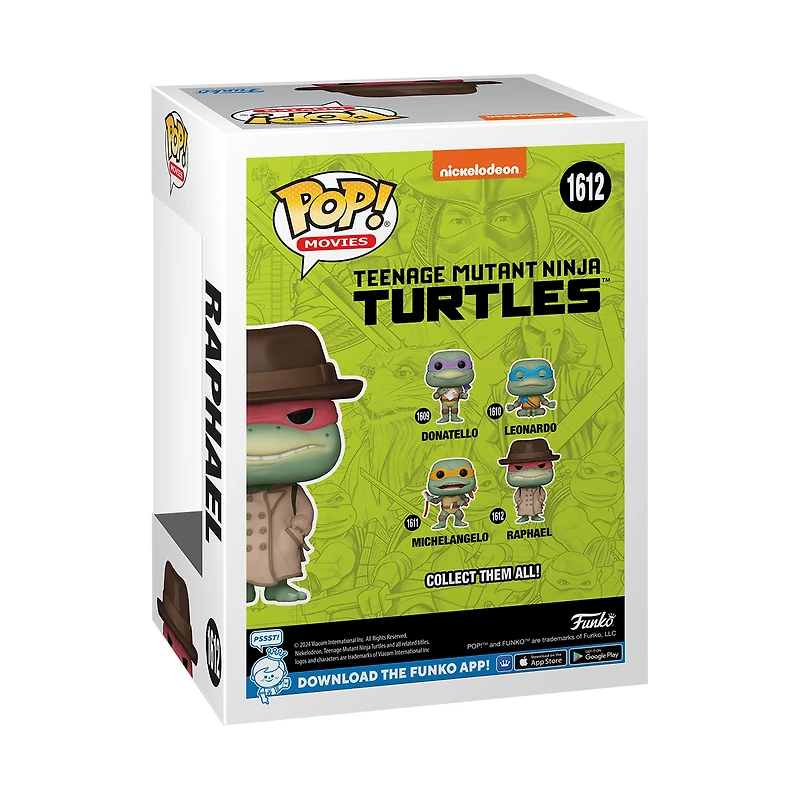 Funko POP! Movies: Teenage Mutant Ninja Turtles Raphael (with Coat and Hat) 4.45-in Vinyl Figure