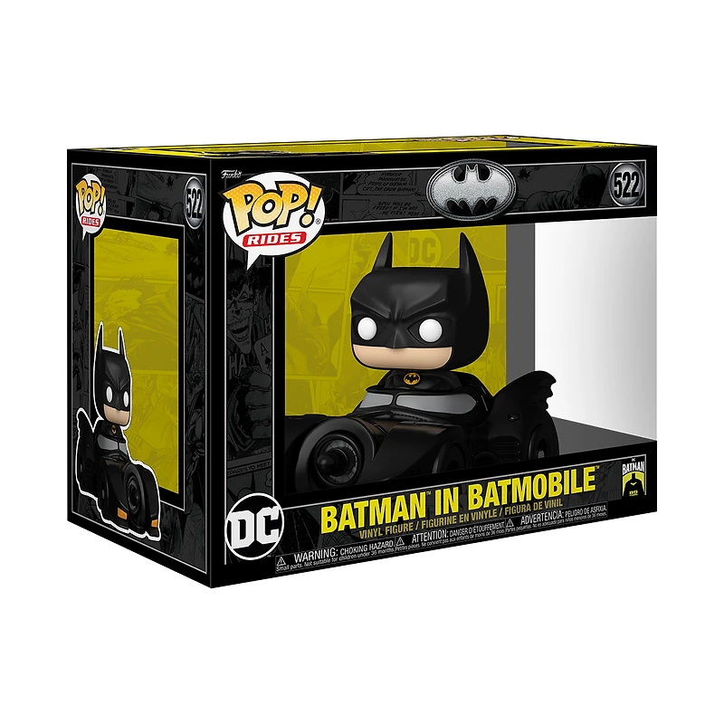 Funko POP! Rides: Batman 85th Anniversary Batman and Batmobile 4.85-in Vinyl Figure