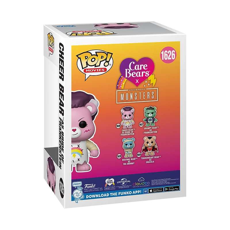 Funko POP! Movies: Universal Monsters x Care Bears Cheer Bear Bride of Frankenstein 4.8-in Vinyl Figure