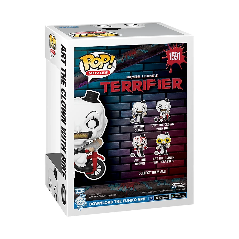Funko POP! Movies: Terrifier Art the Clown (with bike) 4.25-in Vinyl Figure