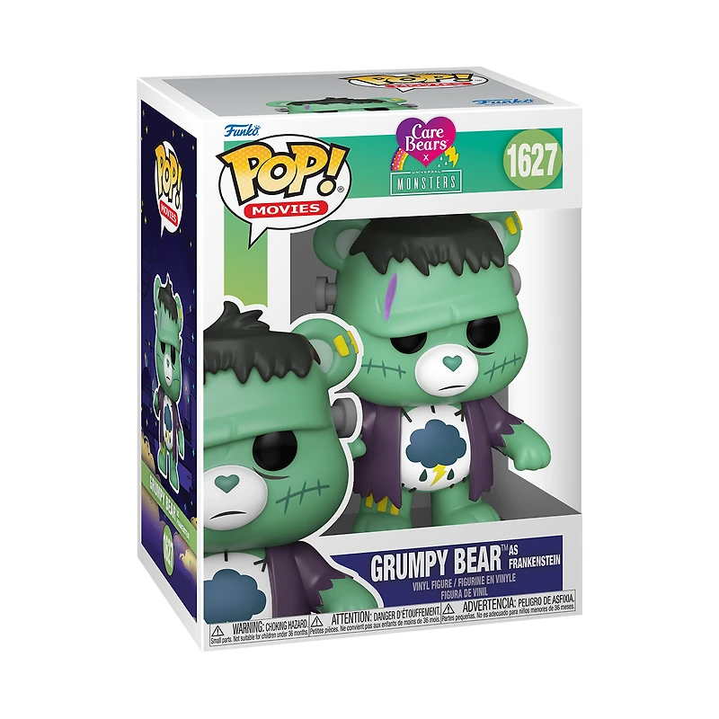 Funko POP! Movies: Universal Monsters x Care Bears Grumpy Bear Frankenstein 4.3-in Vinyl Figure