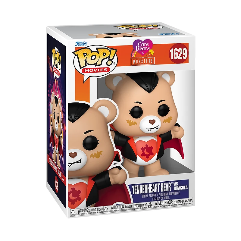 Funko POP! Movies: Universal Monsters x Care Bears Tender Heart Bear Dracula 4.1-in Vinyl Figure
