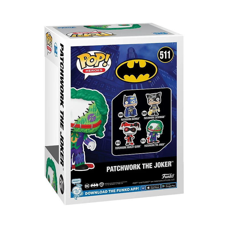 Funko POP! Animation: Batman Patchwork Joker​ 3.95-in Vinyl Figure