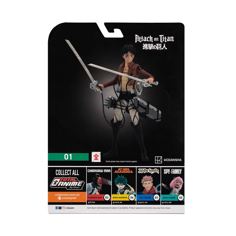 Jazwares Attack on Titan Eren Yeager 6.5-in Action Figure