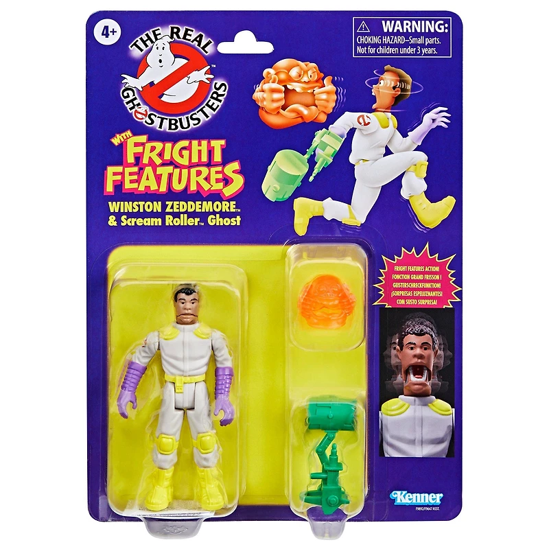 Kenner Classics The Real Ghostbusters Winston Zeddemore and Scream Roller Ghost Action Figure