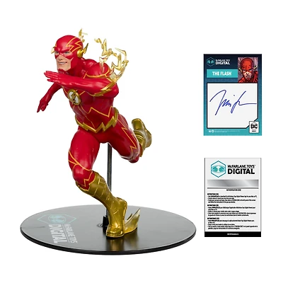 McFarlane Toys DC Direct The Flash 80 Years of The Fastest Man Alive by Jim Lee Gold Label with Jim Lee Autograph 12-in Statue GameStop Exclusive