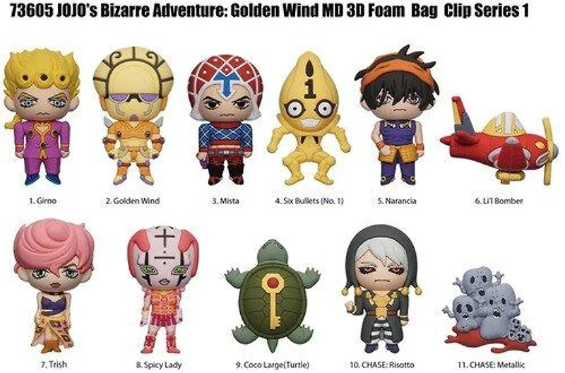 JoJo's Bizarre Adventure 3D Foam Bag Clip Blind Bag Series 2 (Styles May Vary)