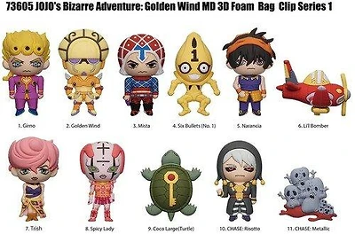 JoJo's Bizarre Adventure 3D Foam Bag Clip Blind Bag Series 2 (Styles May Vary)