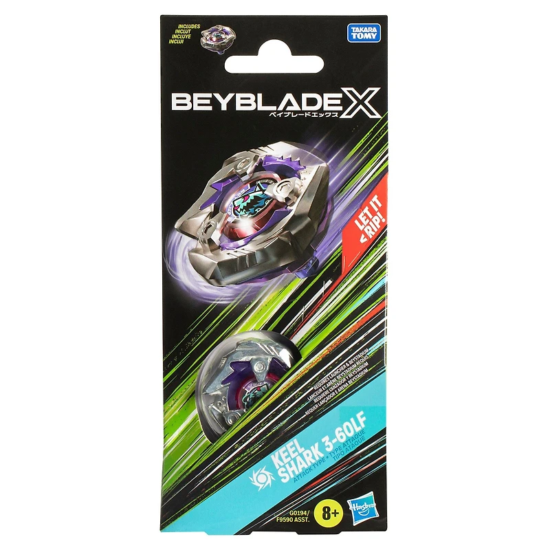 Hasbro Beyblade X Keel Shark 3-60LF Booster Pack Set