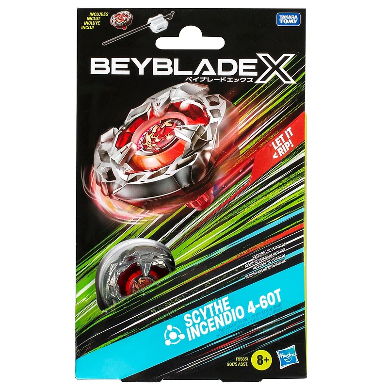 Hasbro Beyblade X Scythe Incendio 4-60T Starter Pack