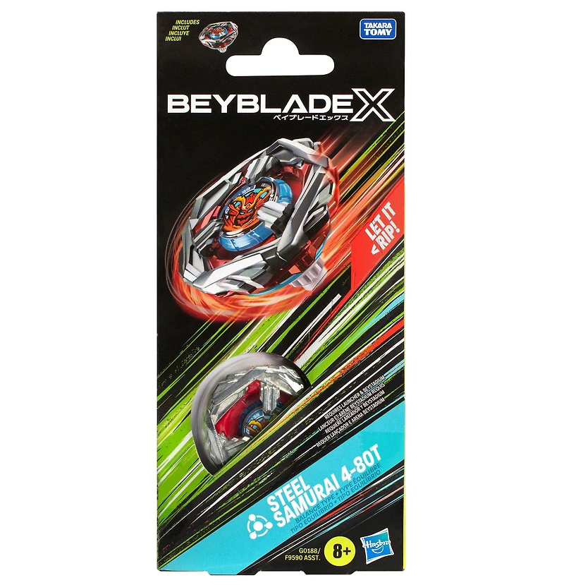Hasbro Beyblade X Steel Samurai 4-80T Booster Pack Set
