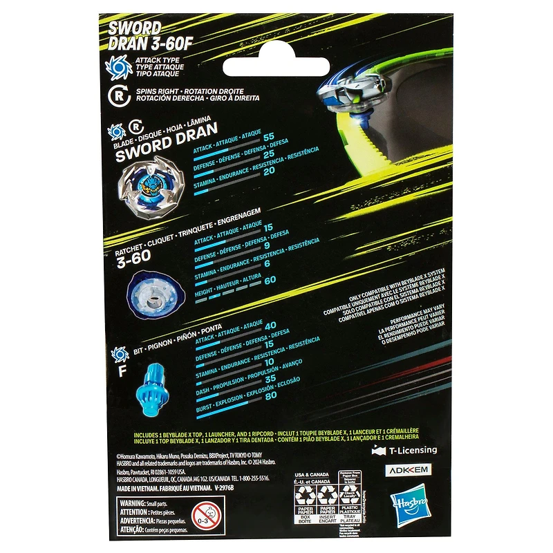 Hasbro Beyblade X Dran 3-60F Starter Pack