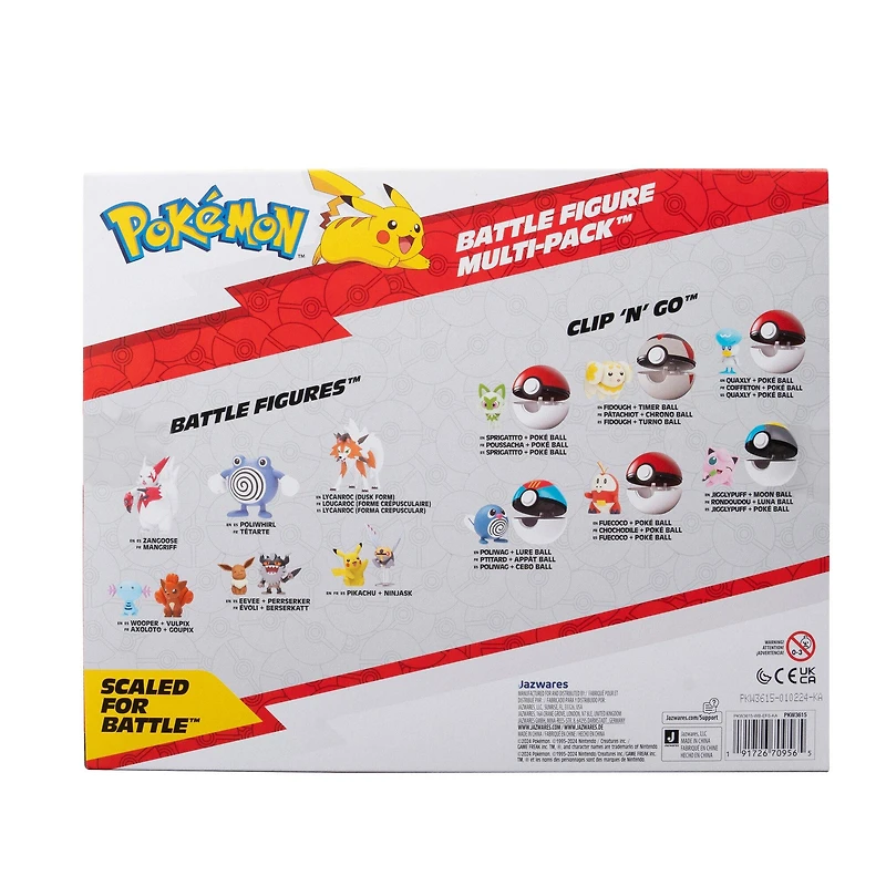 Jazwares Pokemon Battle Figure W12 Multipack Set 8-Pack