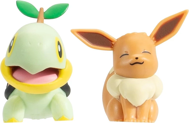 Jazwares Pokemon Environment 6-in Playset with Eevee and Turtwig Figures