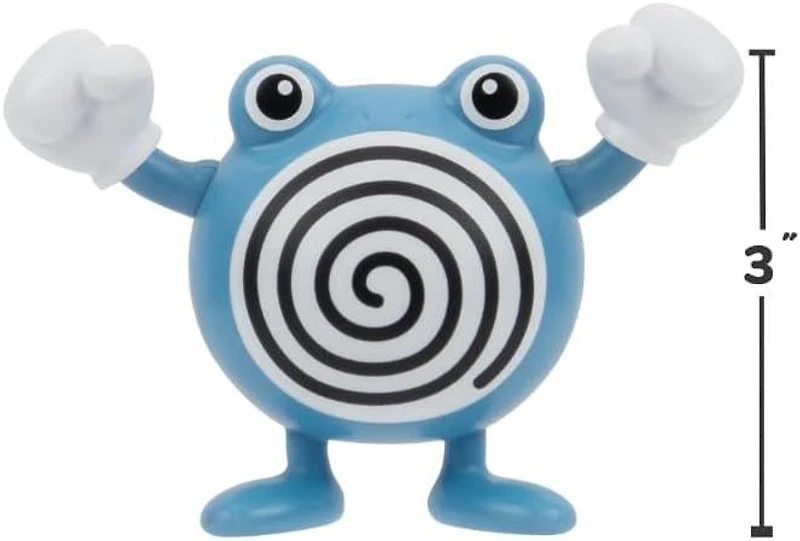 Jazwares Pokemon Poliwhirl 3-in Battle Figure