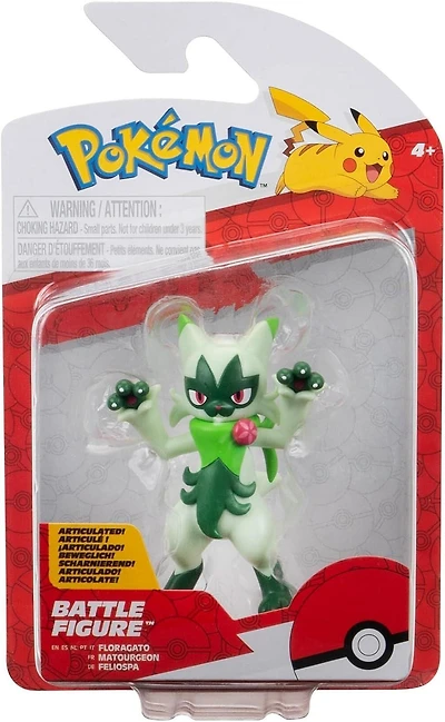 Jazwares Pokemon Floragato 3-in Battle Figure