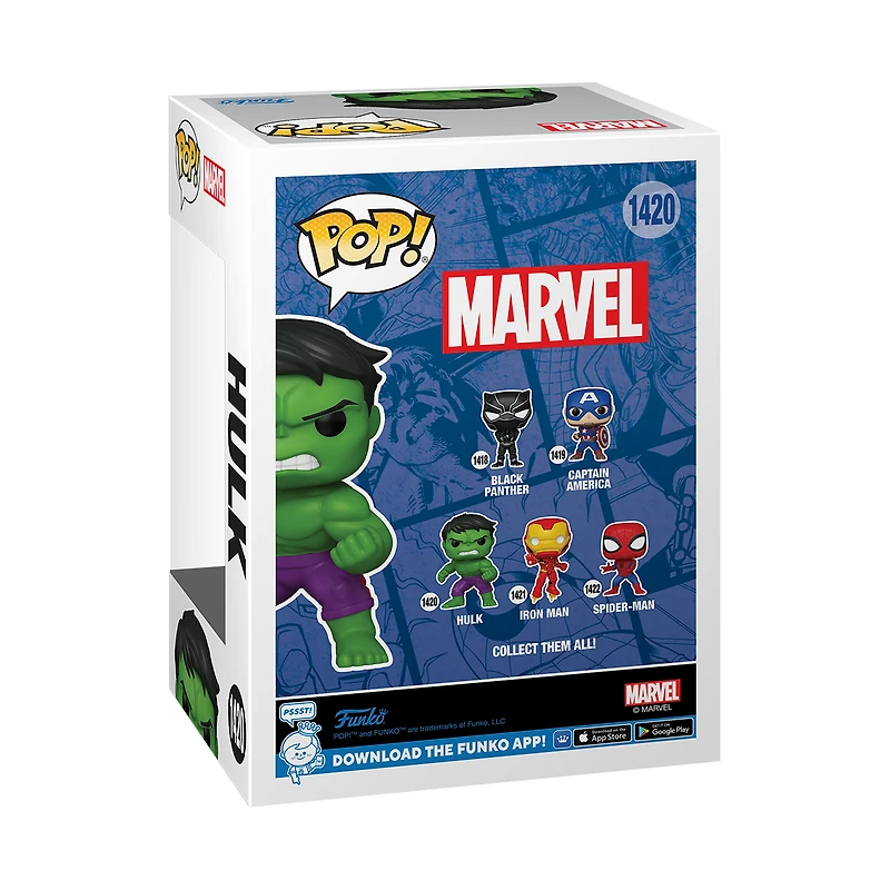 Funko POP! Marvel: Hulk 4.8-in Vinyl Bobblehead