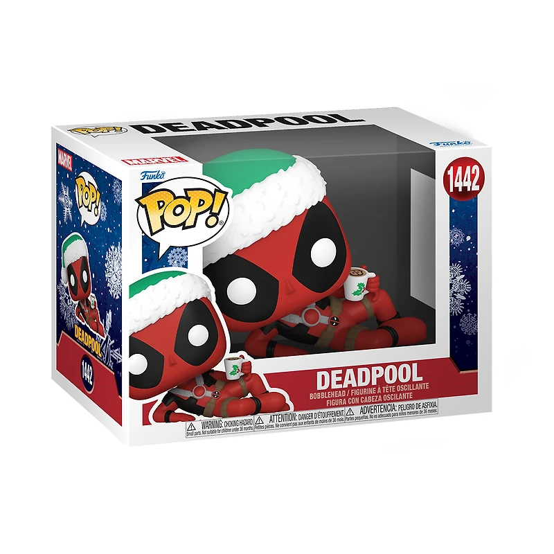 Funko POP! Marvel:  Deadpool (Holiday) 2.75-in Vinyl Bobblehead
