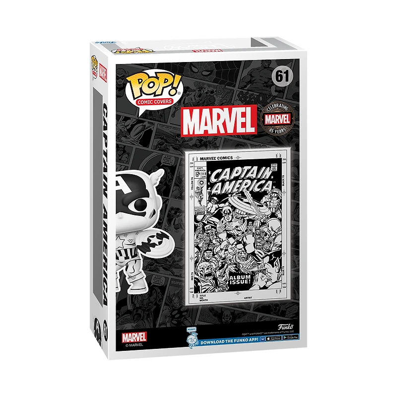 Funko POP! Comic Covers: Marvel Avengers 85th Anniversary Captain America 3.7-in Vinyl Bobblehead