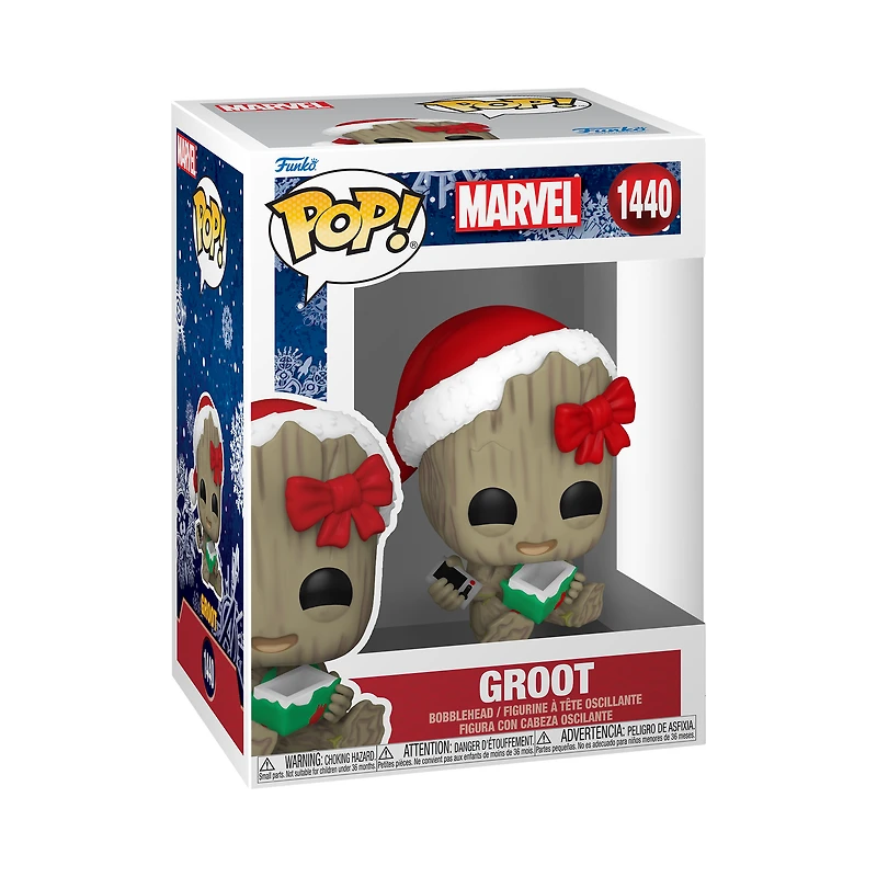 Funko POP! Marvel: Groot (Holiday) 3-in Vinyl Bobblehead