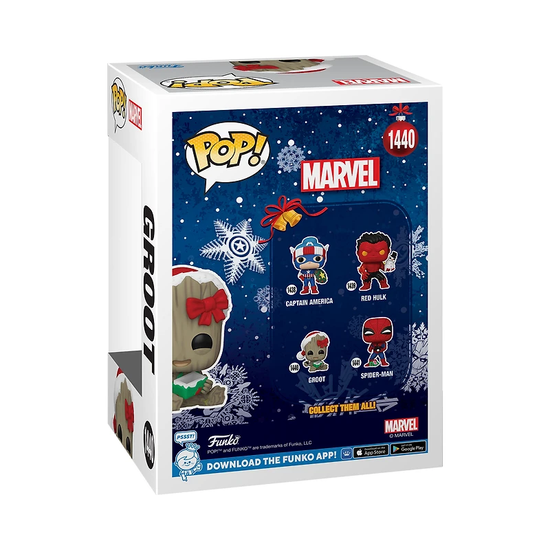 Funko POP! Marvel: Groot (Holiday) 3-in Vinyl Bobblehead