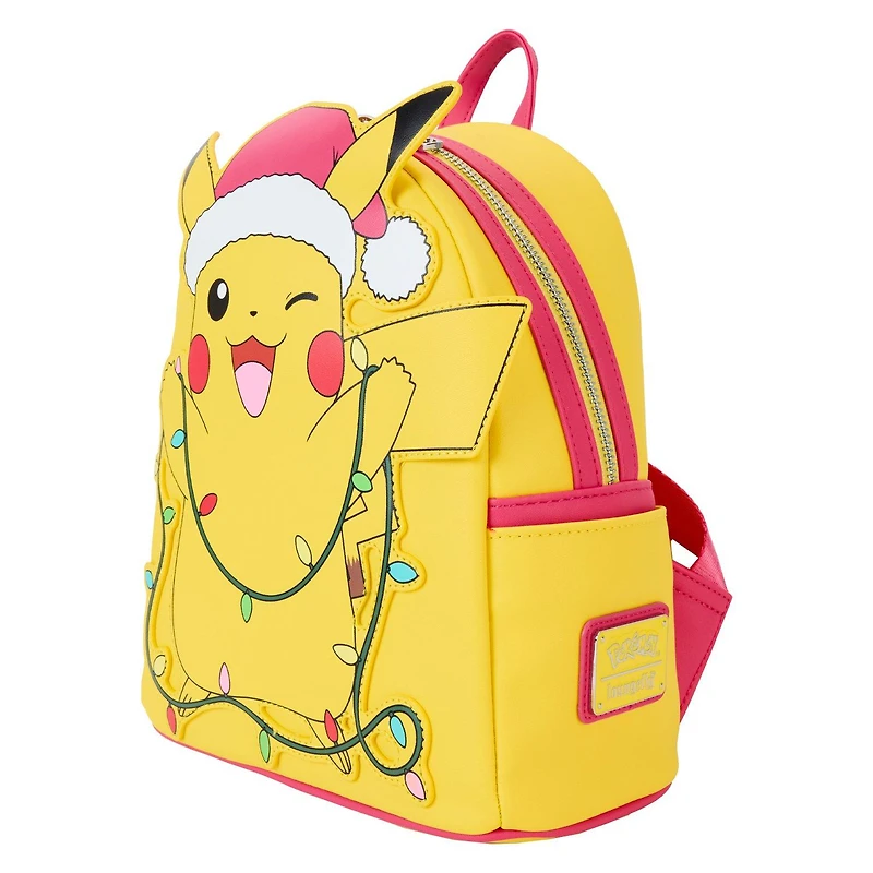 Loungefly Pokemon Santa Pikachu Christmas Lights Light Up Mini Backpack