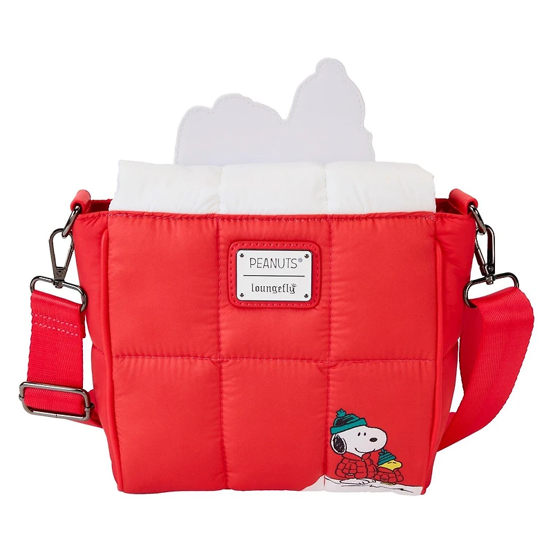 Loungefly Peanuts Snoopy and Woodstock Snow Day Doghouse Crossbody Bag