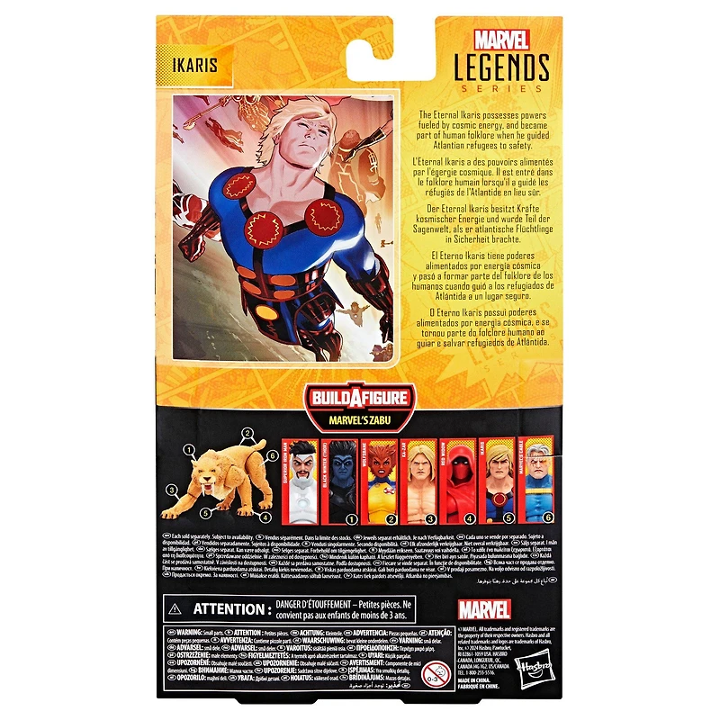 Hasbro Marvel Legends Series Ikaris 6-in Action Figure (Build-A-Figure Zabu