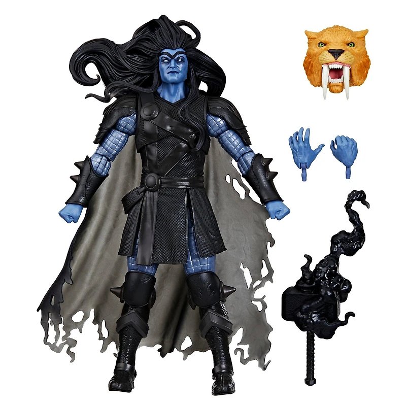 Hasbro Marvel Legends Series Thor (Black Winter) 6-in Action Figure (Build-A-Figure Zabu
