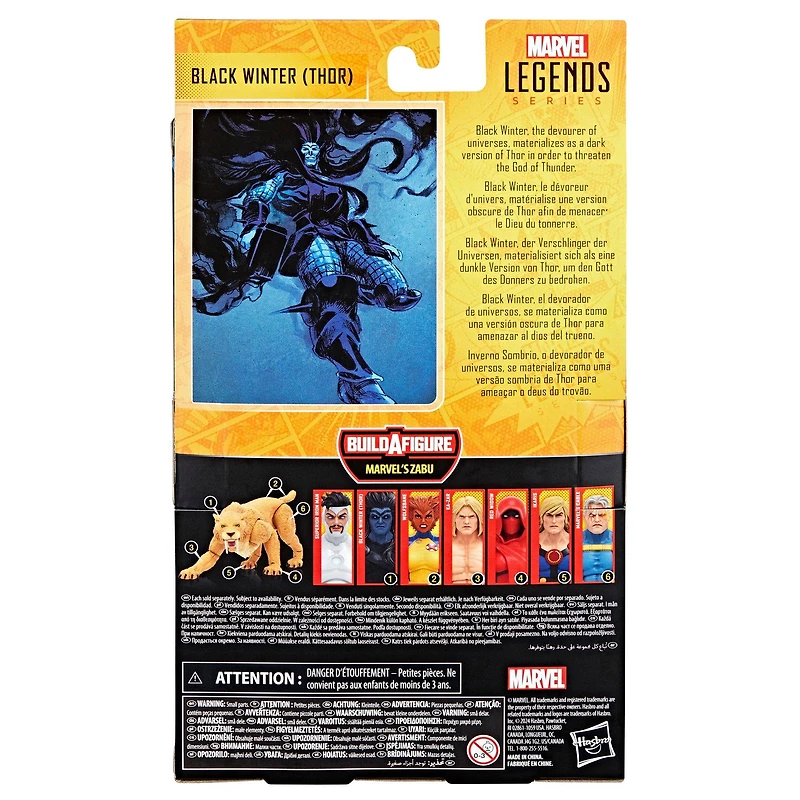 Hasbro Marvel Legends Series Thor (Black Winter) 6-in Action Figure (Build-A-Figure Zabu