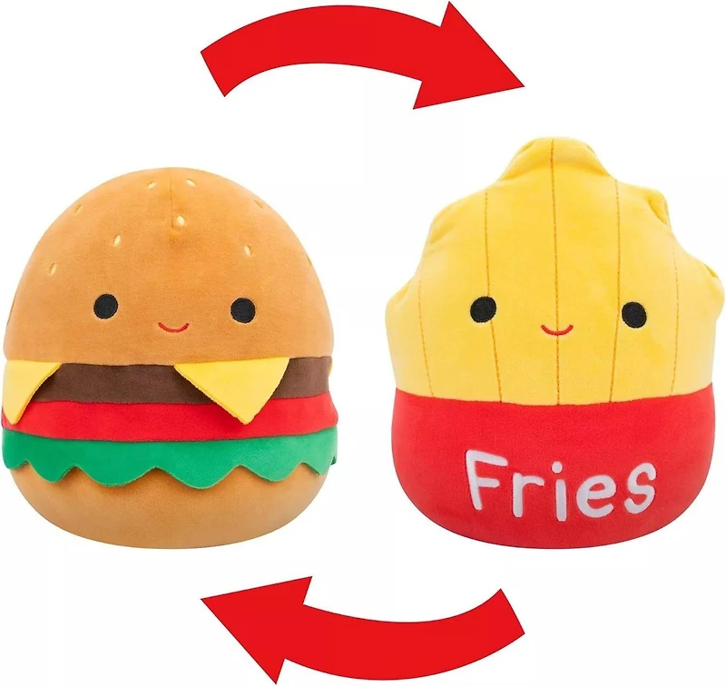 Squishmallows Flip-a-Mallows Carl and Floyd (Burger and Fries) 8-in Plush