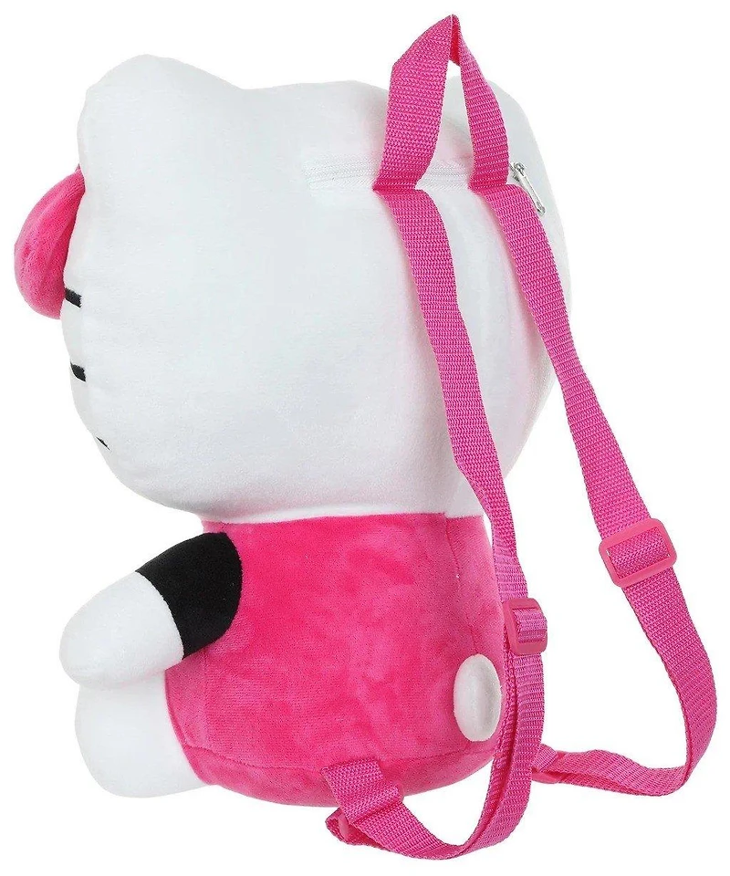 Hello Kitty Black and Pink 14-in Plush Backpack