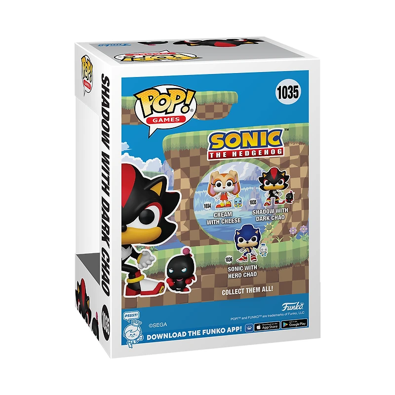 Funko POP! and Buddy: Sonic The Hedgehog- Shadow The Hedgehog and Dark Chao Vinyl Figure Set -2-Pack